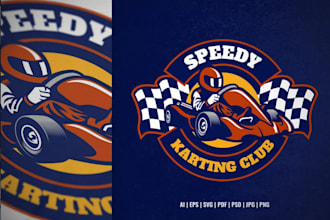 do motorsports and motocross racing team or club logo design