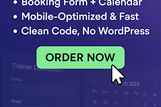 build a personal trainer website and dashboard that gets more clients