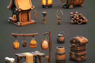 make a 2d model props, objects or medieval weapons