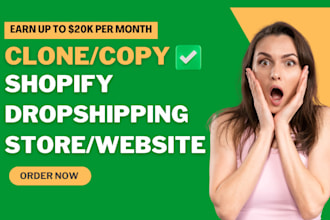 clone shopify store duplicate copy redesign landing page dropshipping store