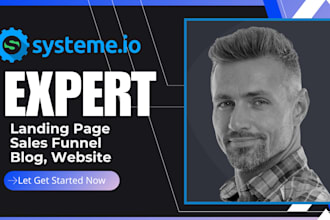 setup systeme io sale funnel online course systeme io landing page blog website