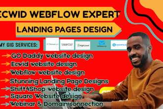 create webflow ecwid weebly godaddy website design shift4shop online store