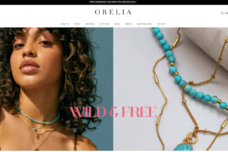 design a professional shopify clothing, jewelry, or hair extensions store