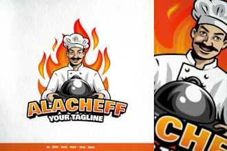 design food, bbq, cafe, coffee shop and restaurant logo