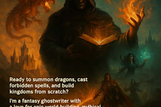 ghostwrite or rewrite bestselling fantasy story