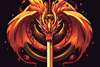 do emblem, logo and badge for fantasy comics manga or games