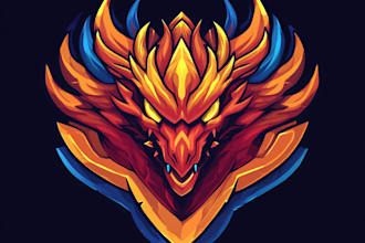 make a fantasy game logo and branding