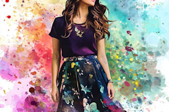 draw and paint an original watercolor portrait