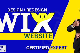 design wix website, wix ecommerce store, or wix landing page that converts