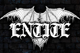 make death metal, black metal, brutal logo for your brand