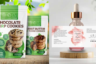 do product label design, supplement label and product packaging design
