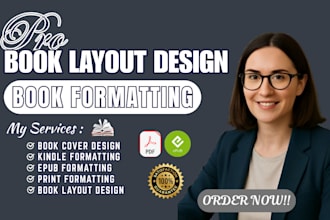 do epub book formatting, book layout design, ebook and paperback formatting
