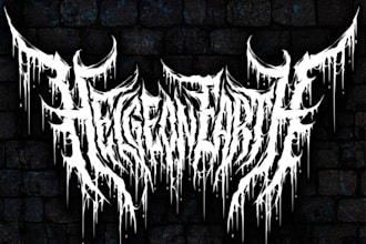 do custom brutal death metal, deathcore logo for your band