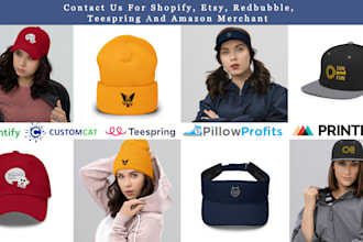create a custom cap, hat, beanie cap, and snapback baseball cap design