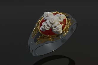 create high quality 3d jewelry models for printing or rendering