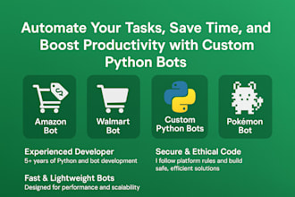 build popmart bot, walmart bot, python bot, amazon bot, pokemon bot, ebay bot