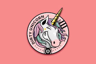 do entertainment and arts character horse unicorn logo design