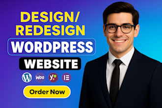 do wordpress website development and responsive website design with elementor