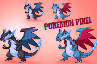 draw pokemon fakemon trainer pokemon art battle sprites pixel art animation