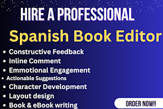 be your spanish book editor, book formatting, editing, german ebook
