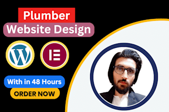 design plumber website on wordpress