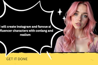 create instagram and fanvue ai influencer characters with conlang and realism