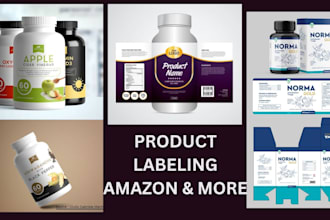 design food product packaging and label 3d image mockup amazon package sticker