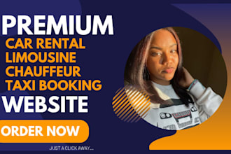 design car rental landing page limousine chauffeur taxi booking website