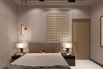 do 3d rendering, interior design bathroom, bedroom and living room