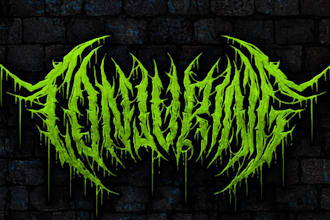 draw black metal, death metal, heavy metal font logo