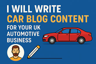 write car or automotive blog content for your UK business