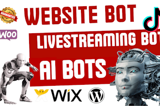 create whatsapp ai chat bot tiktok chat bot webesite bot ai saas ai apps bots