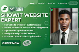 design, redesign and customize showit website or showit template
