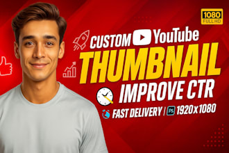 design attractive clickbait youtube thumbnail