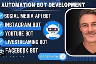 develop social media bot youtube bot instagram bot tiktok shop bot twitter bot