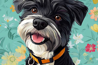 make a disney pets portrait illustration in disney style