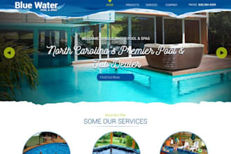 build swimming pool website construction website pool cleaning service website