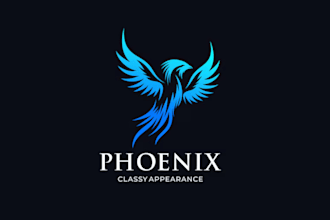 create phoenix racing esports mascot logo with vector file