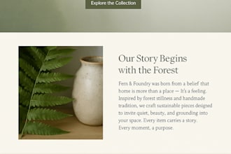 write your unique brand story or about page