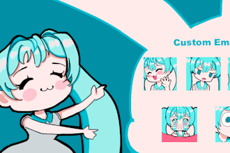 create cute chibi emotes for twitch, whatsapp, and telegram