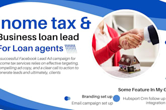 generate income tax lead business loan lead through facebook ads campaigns