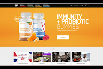 design supplement shopify store nutraceutical website probiotic, peptide website