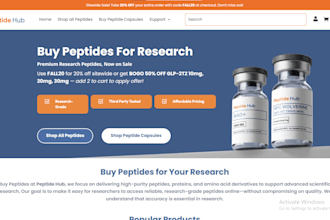 research peptide store nutraceutical store biotech  peptide shop peptide website