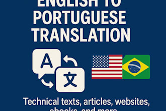 translate all types of content from english to portuguese