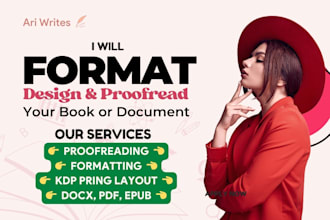 edit word document book formatting and typesetting proofread amazon kindle ebook