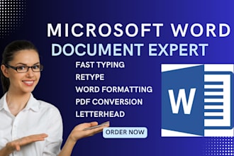 do fast typing, retype document word formatting pdf conversion stationery design