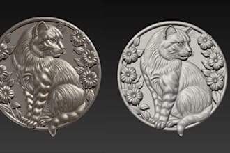 3d bas relief cnc 3d coin model 3d jewelry medallion 3d sculpting 3d printing