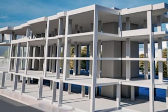 do staircase, foundation, beams steel and rc design