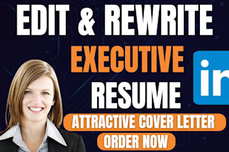 write edit revamp rewrite design upgrade executive USA ats resume CV cover lette