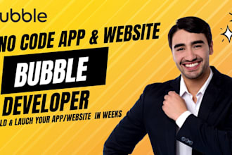 develop your nocode bubble io website or mobile app top ai developer mvp saas